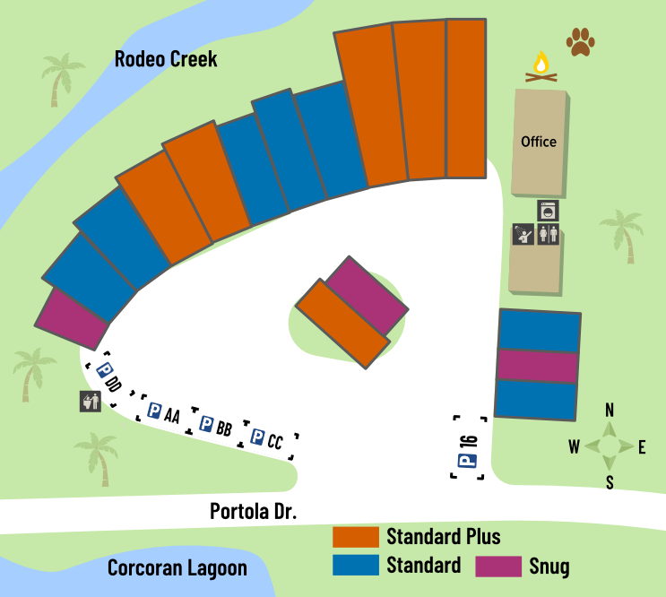 Beach&nbsp;RV Pleasure Point park map