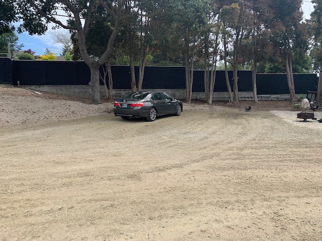 The spacious, private full-hookup RV pad at the owner's spot